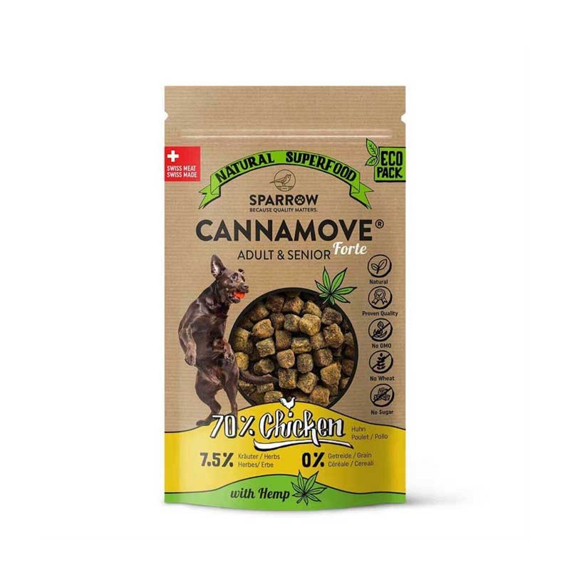 Sparrow Pet CannaMove Forte Snack al Pollo con CBD per Cani Ultimi tre giorni