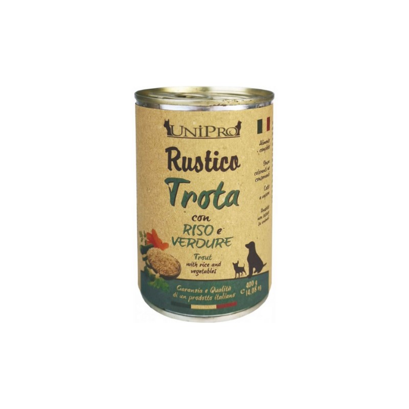 Unipro Rustico Trota con Riso e Verdure per Cani Fino al 50% di sconto
