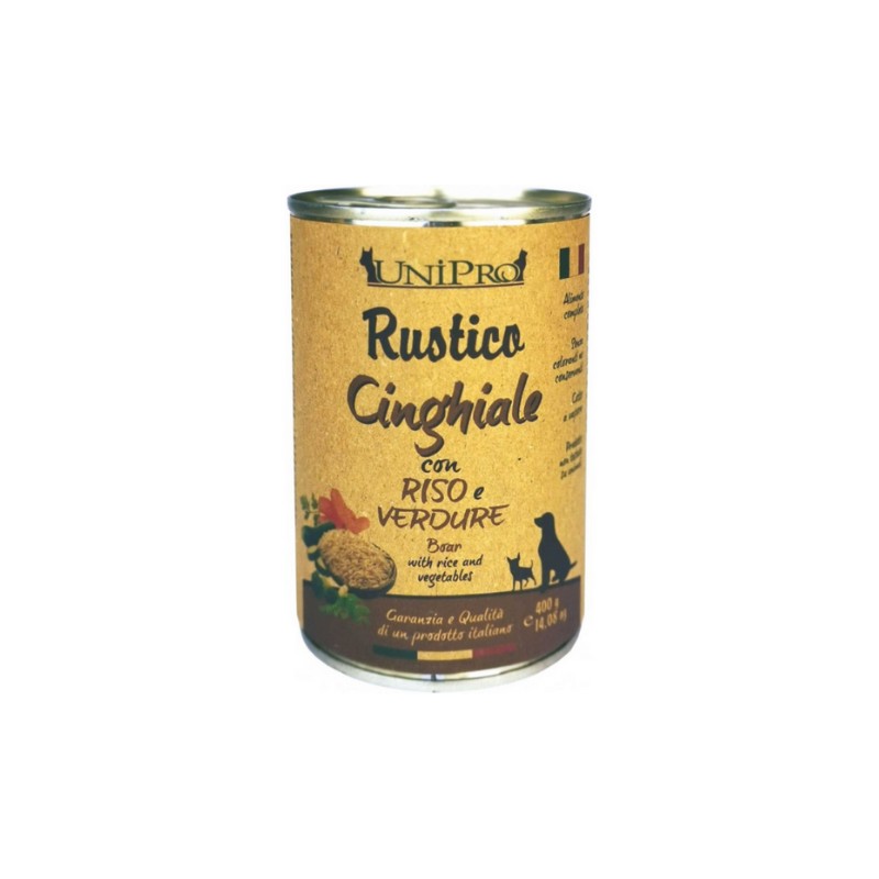 Unipro Rustico Cinghiale con Riso e Verdure per Cani Fino al 60% di sconto