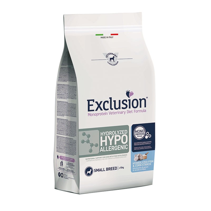 Exclusion Diet Hypoallergenic Idrolizzato Pesce e Mais Small Breed per Cani Convenienza