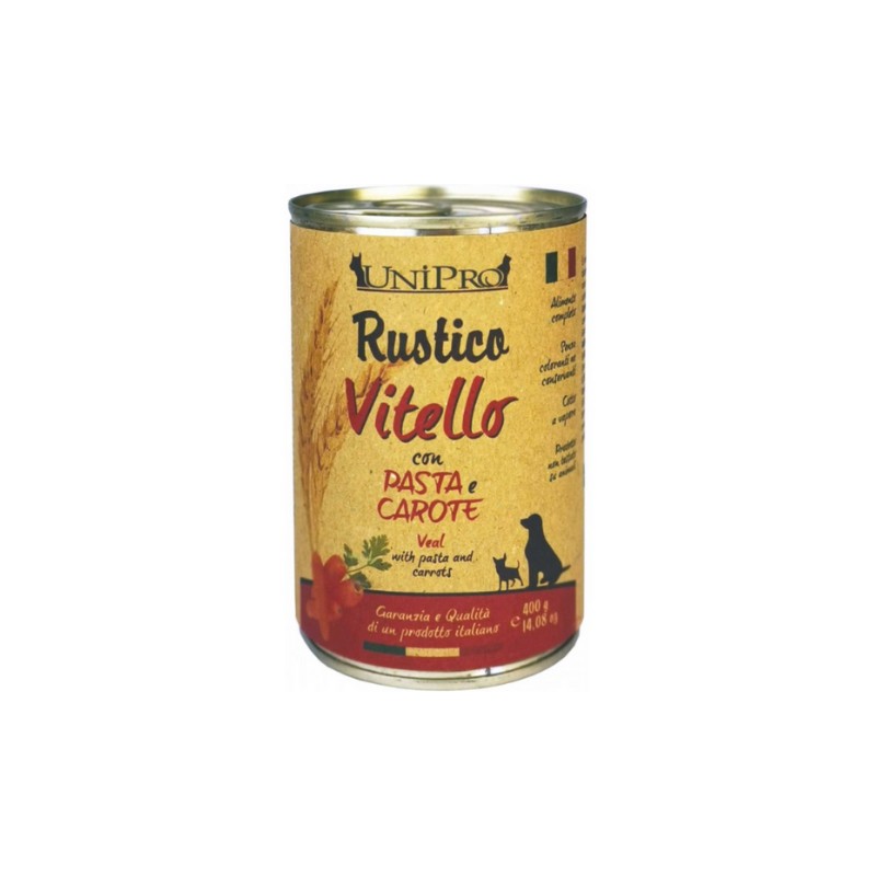 Unipro Rustico Vitello con Pasta e Carote per Cani