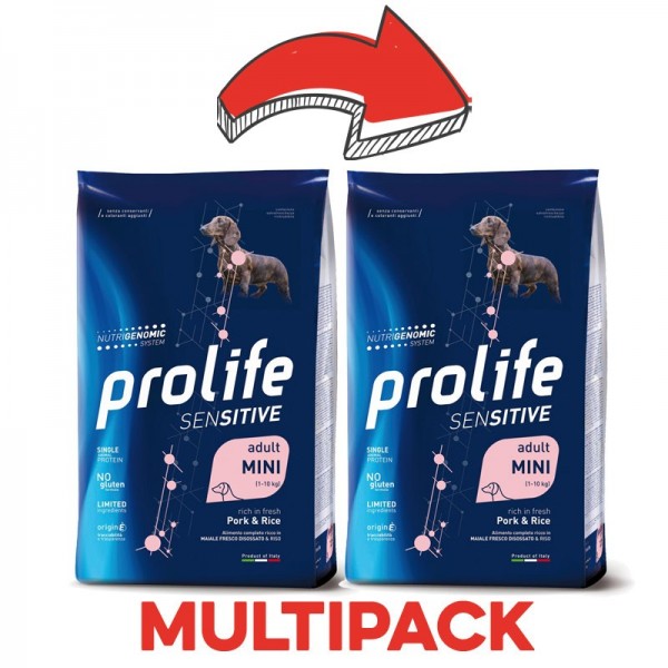 Prolife Sensitive Adult Mini Maiale e Riso per Cani Online Outlet