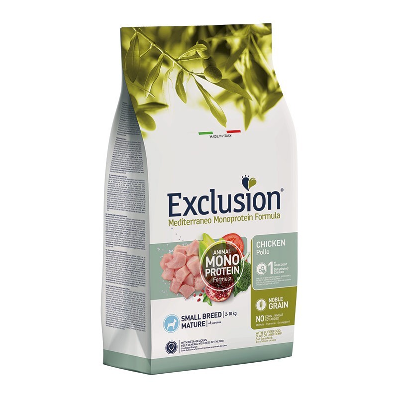 Exclusion Mediterraneo Mature Pollo Small Breed per Cani Offerta temporanea