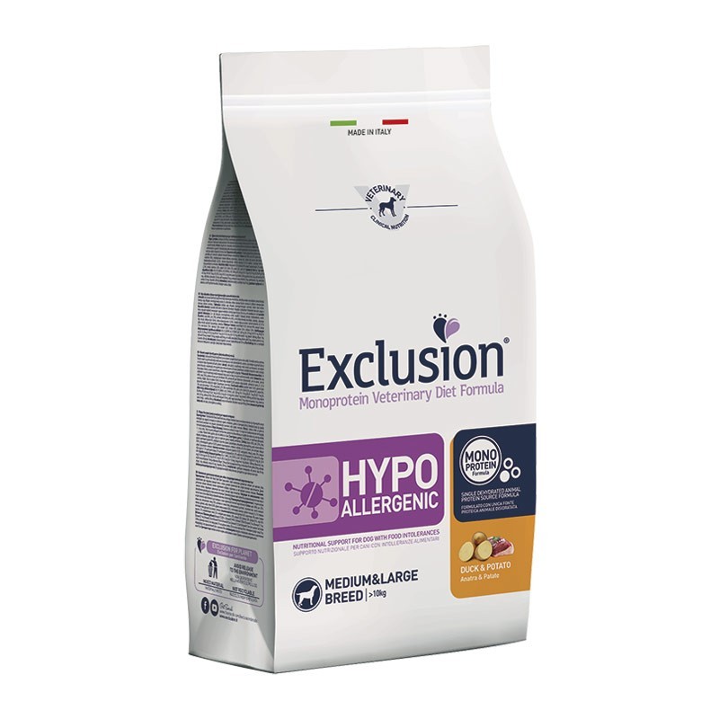 Exclusion Diet Hypoallergenic Anatra e Patate Medium & Large Breed per Cani Sostegno trimestrale