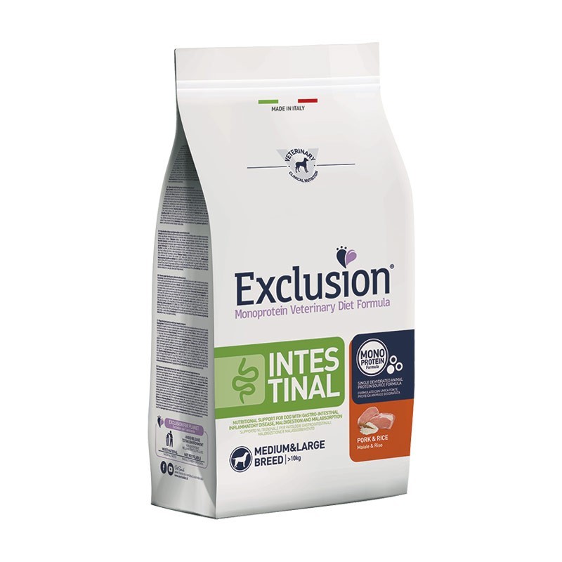 Exclusion Diet Intestinal Maiale e Riso Adult Medium & Large per Cani Discount Store per i nuovi prodotti