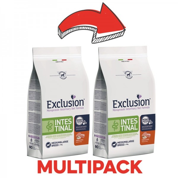 Exclusion Diet Intestinal Maiale e Riso Adult Medium & Large per Cani Discount Store per i nuovi prodotti