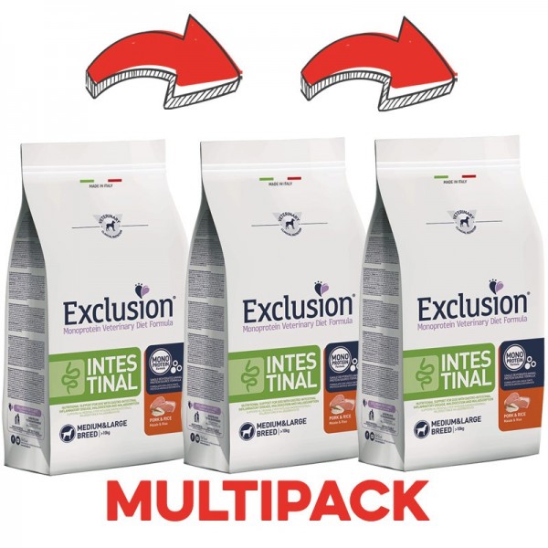 Exclusion Diet Intestinal Maiale e Riso Adult Medium & Large per Cani Discount Store per i nuovi prodotti