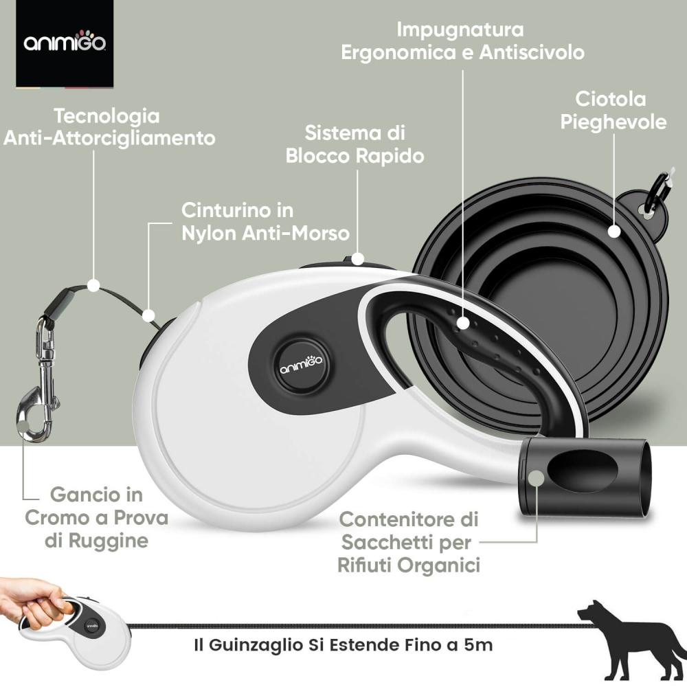 ﻿Animigo Guinzaglio Allungabile Saldi