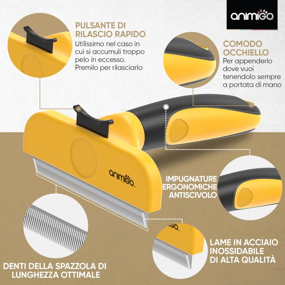 Animigo Spazzola per Tolettatura e Strigliatura Vendita Economica