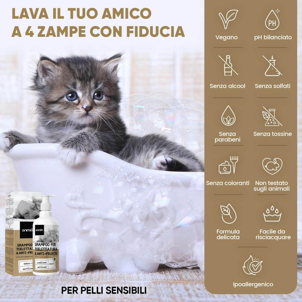 Animigo Shampoo Toelettatura & Anti Prurito Qualità Garantita