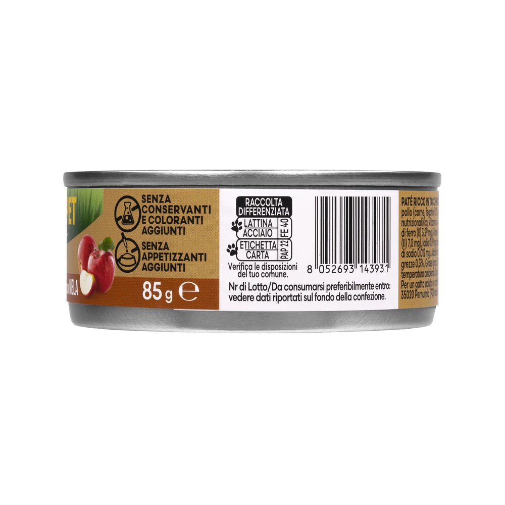 Naturalpet Premium Cat Adult Paté ricco in Tacchino con mela 85gr 000143766 Offerte