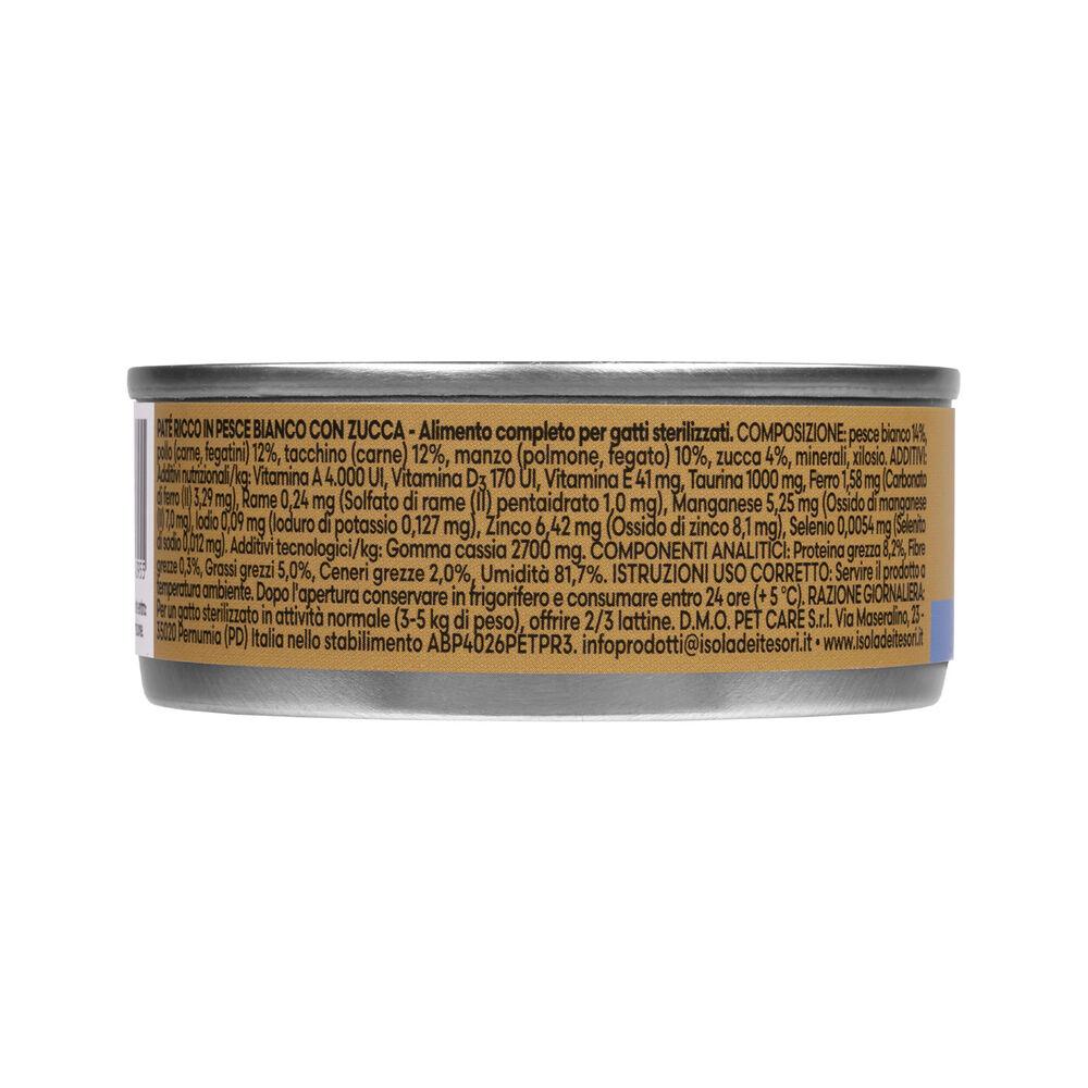 Naturalpet Premium Cat Adult Sterilised Paté ricco in Pesce bianco con zucca 85gr 000143768 Hotsell