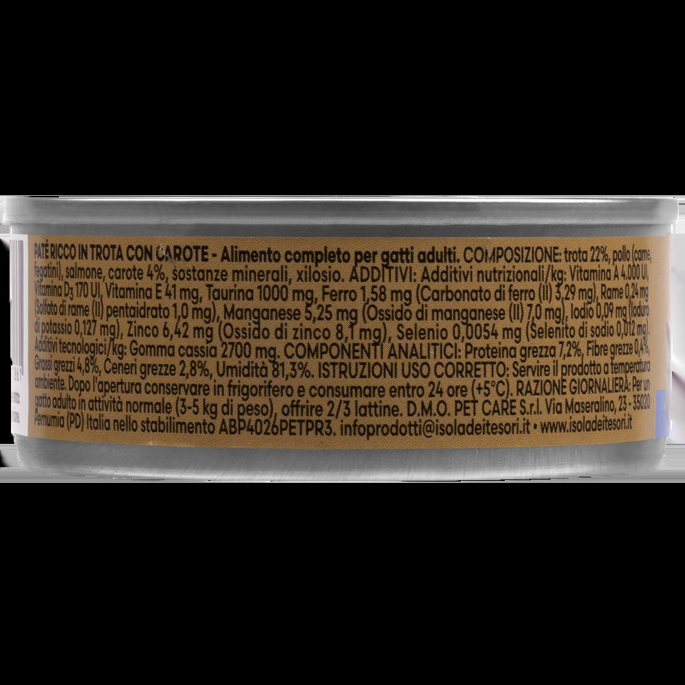 Naturalpet Premium Cat paté ricco in trota con carote 85gr 000143903 I Più Venduti