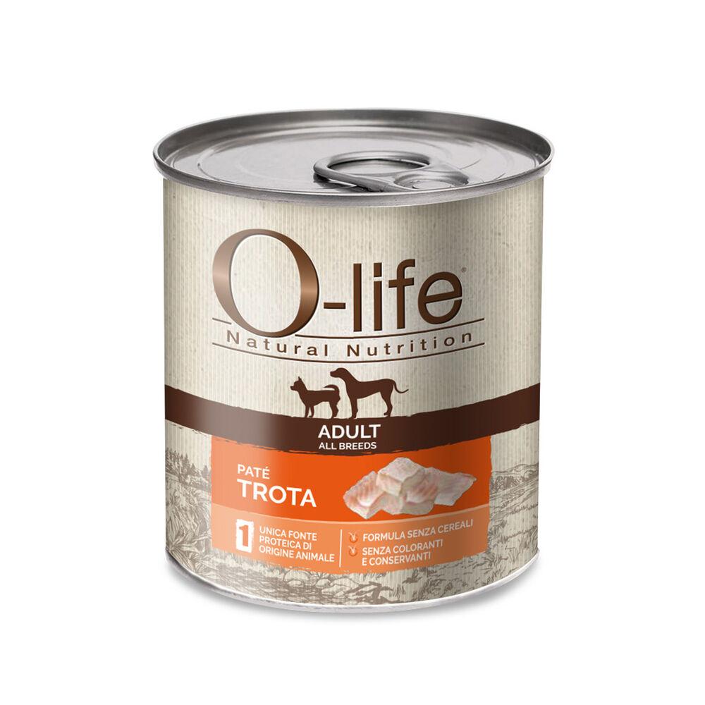 O-life Dog Adult All Breeds Paté di Trota Senza Cereali 400 gr 000126726
