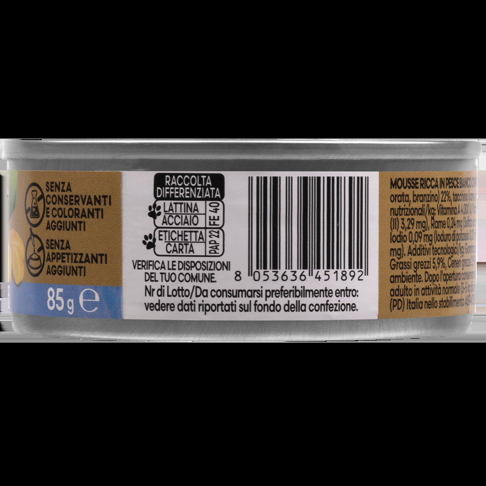 Naturalpet Premium Cat Mousse al Pesce bianco con patate 85gr 000143906 Nuova
