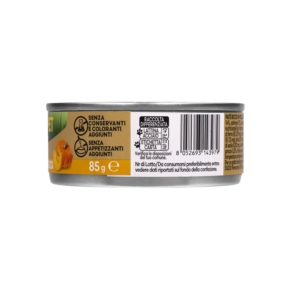 Naturalpet Premium Cat Adult Sterilized Paté ricco in Pollo con zucca 85gr 000143770 2025