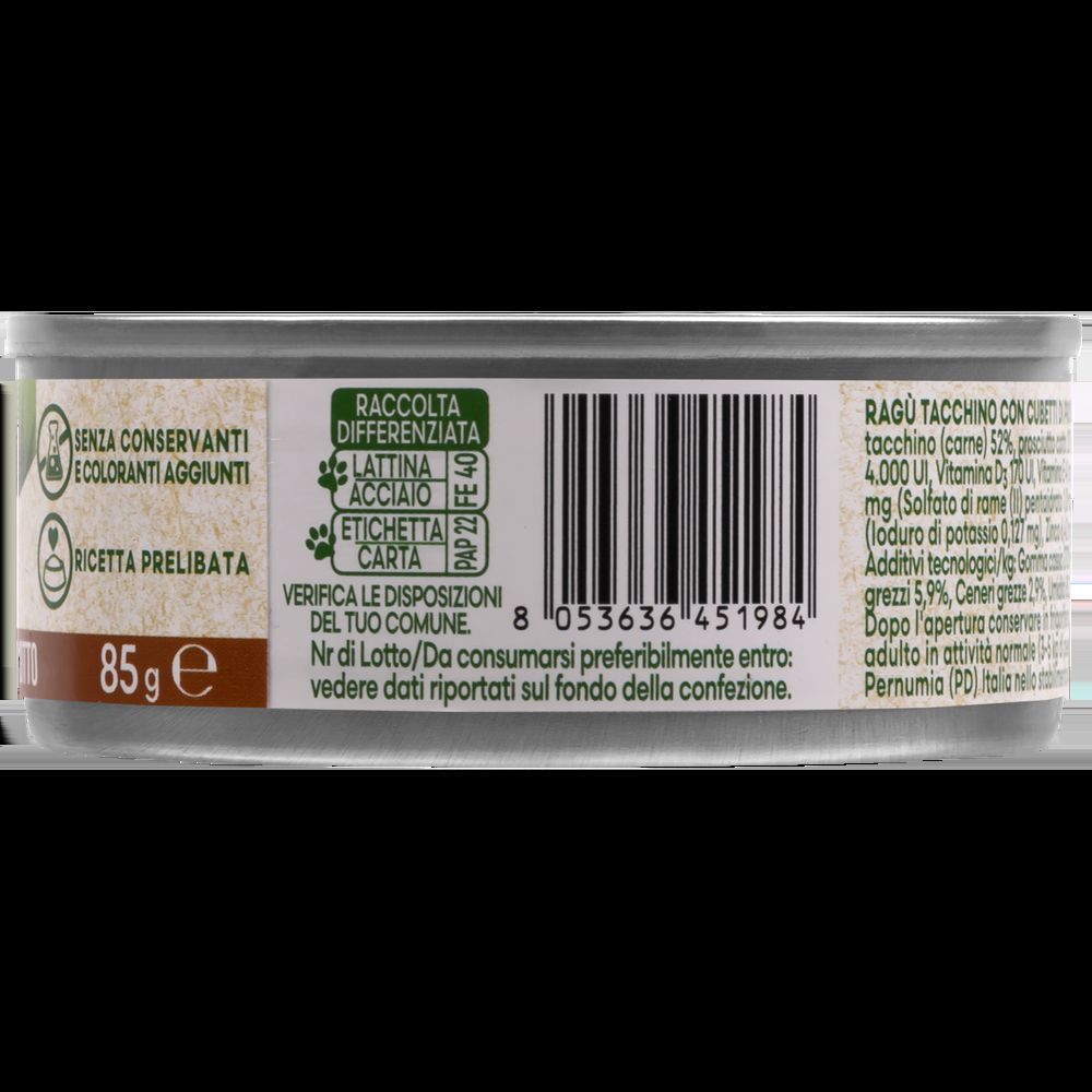Naturalpet Cat I ragù Tacchino con cubetti di prosciutto cotto 85gr 000143908 Vendita