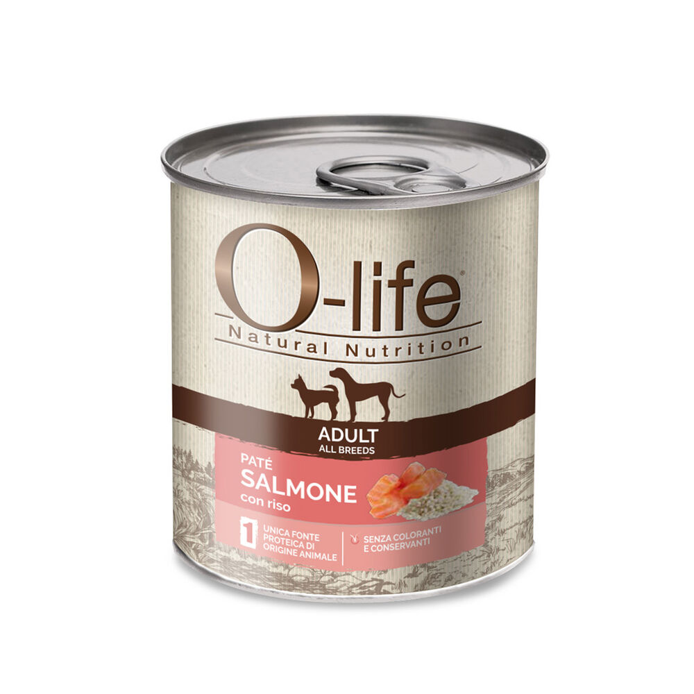 O-life Dog Adult All Breeds Paté di Salmone con Riso 400 gr 000126727