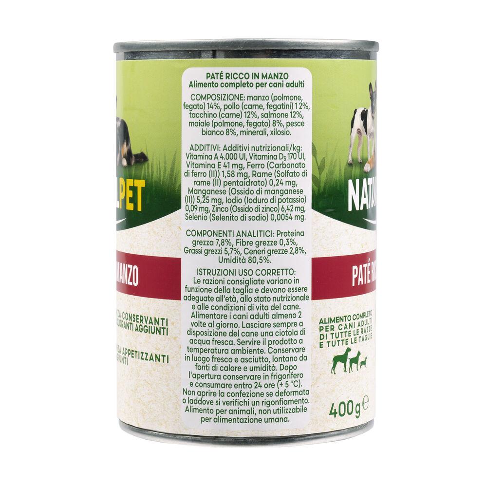 Naturalpet Dog Adult Patè ricco in Manzo 400 gr 000126886 Acquista Ora