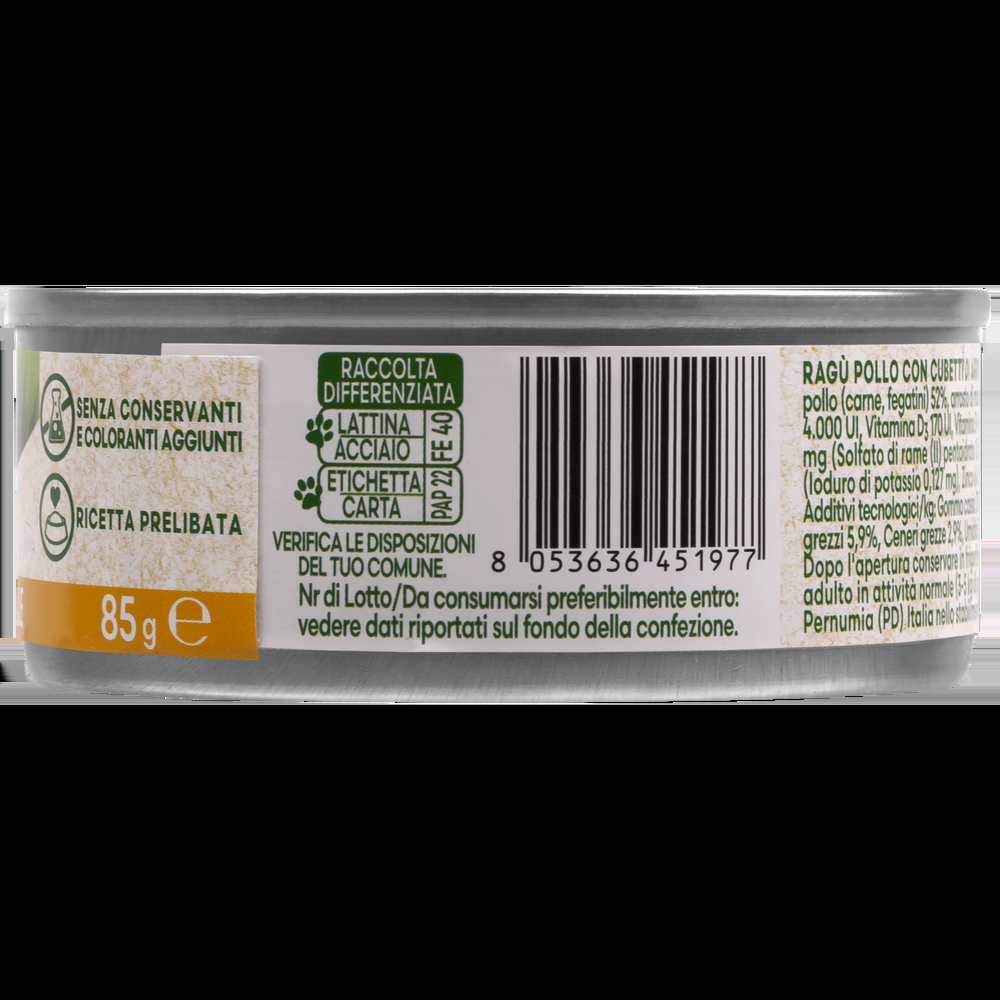Naturalpet Cat I ragù Pollo con cubetti di arrosto di maiale 85gr 000143907 Consegna Veloce