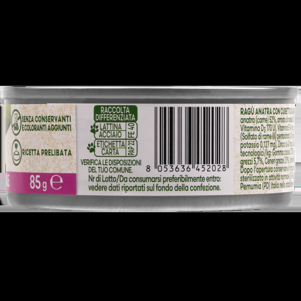 Naturalpet Cat Sterilised I ragù Anatra con cubetti di arrosto di maiale 85gr 000143912 Promozione Limitata