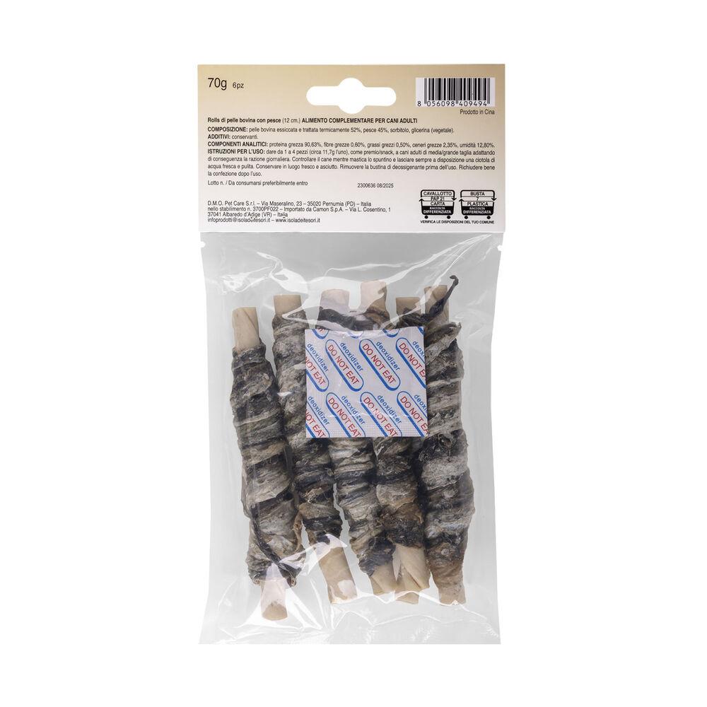 Naturalpet Doggy Snacks Rolls Pelle bovina con Pesce 70 gr 6 pz 000136141 Shopping Online