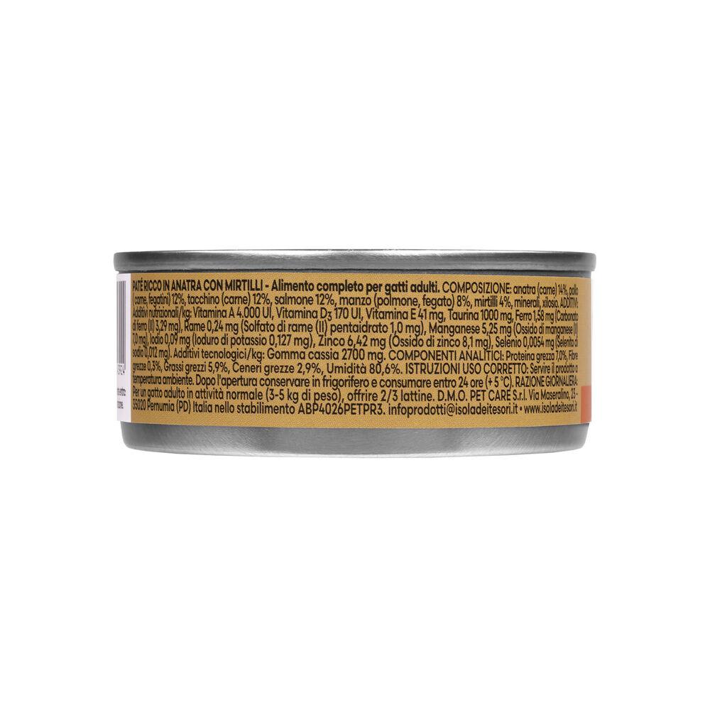 Naturalpet Premium Cat Adult Paté ricco in Anatra con mirtilli 85gr 000143765 Sottocosto