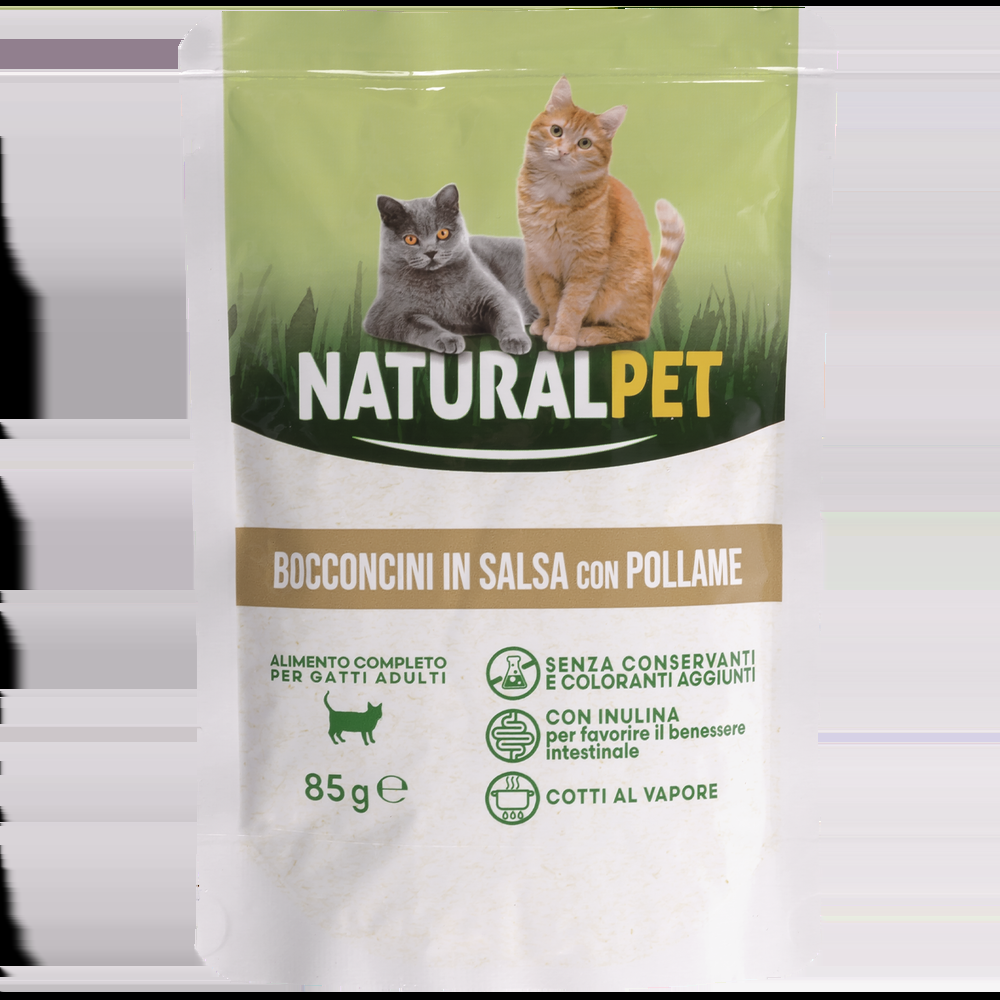 Naturalpet Cat Adult Bocconcini in salsa con Pollo 85gr 000143781