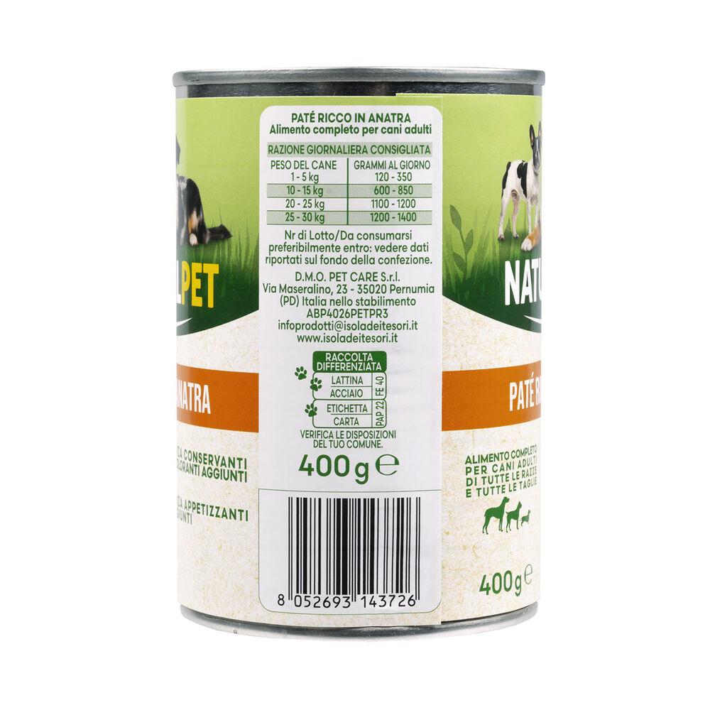 Naturalpet Dog Adult Patè ricco in Anatra 400 gr 000126885 Economico