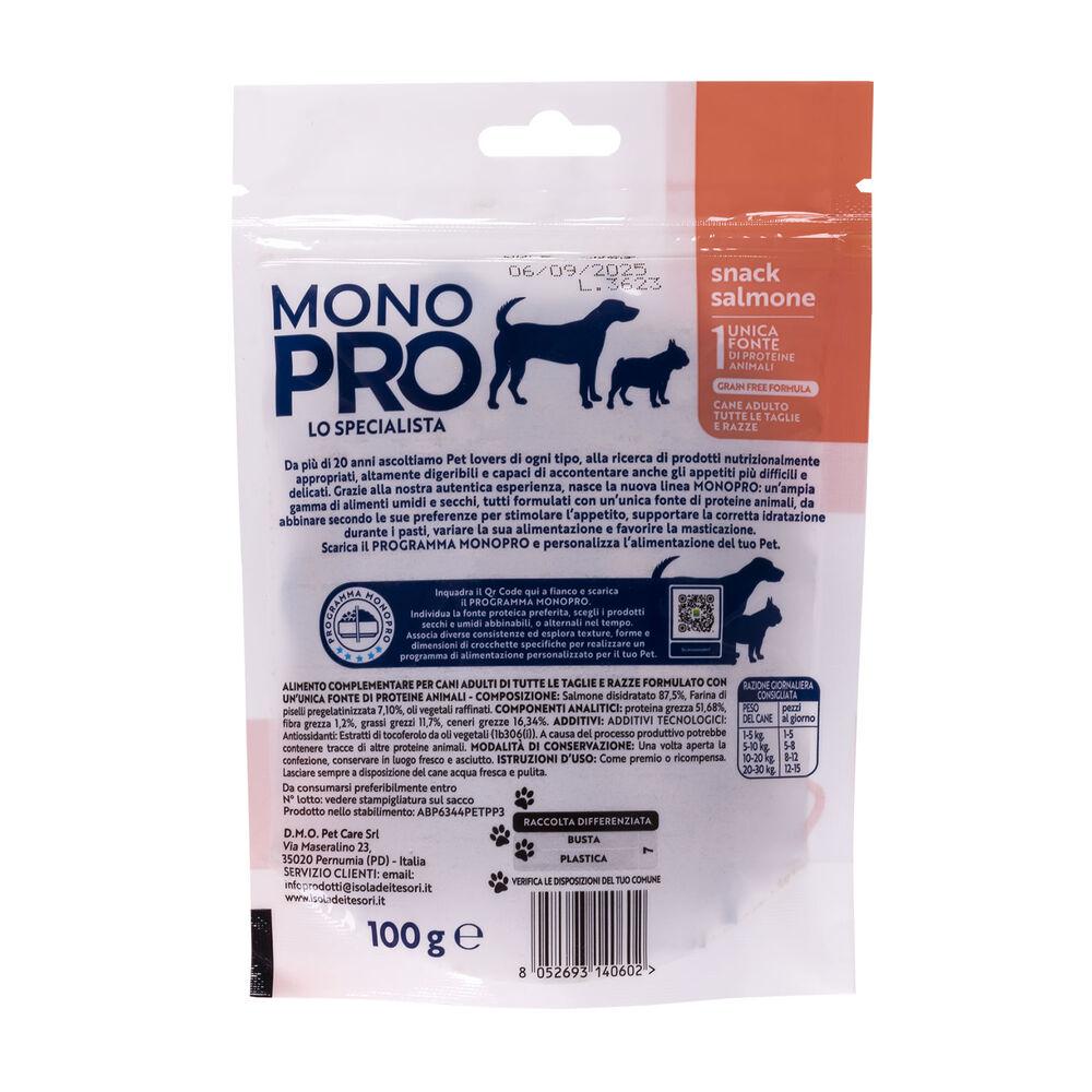 Monopro Dog Adult All Breeds Snack al Salmone 100 gr 000138774 In Vendita
