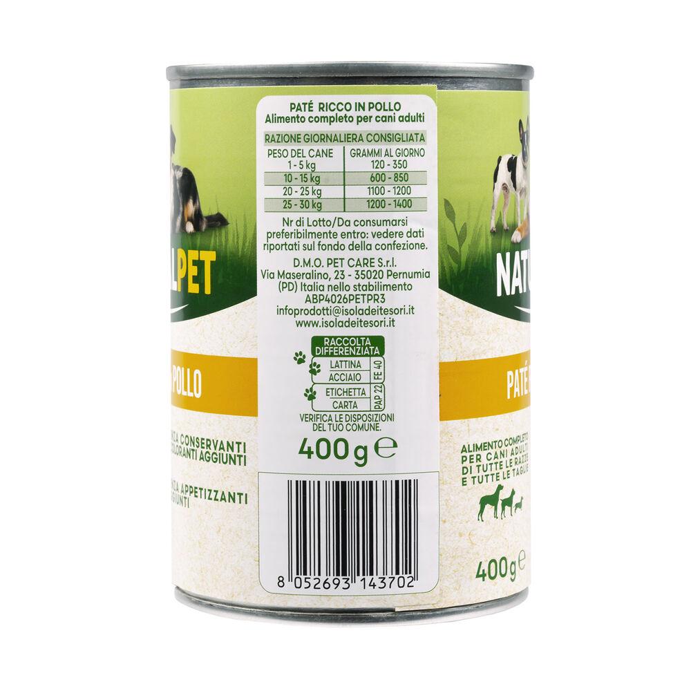 Naturalpet Dog Adult Patè ricco in Pollo 400 gr 000126883 Saldi Di Fabbrica