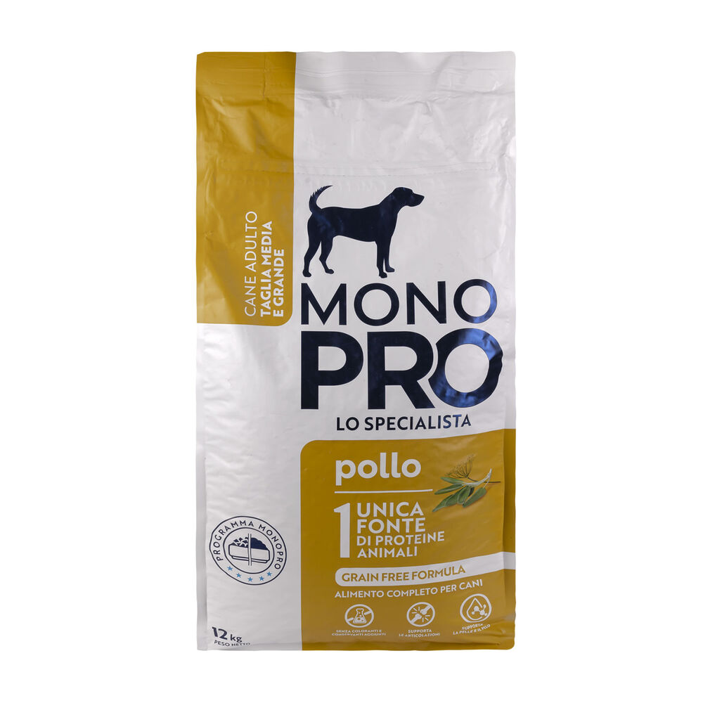 Monopro Dog Adult Medium&Large Grain Free Pollo 12 kg 000125667