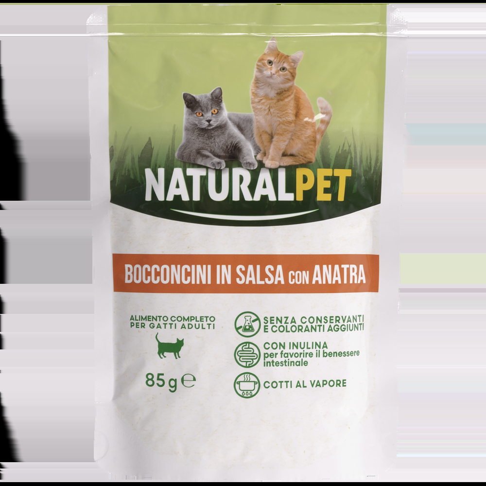 Naturalpet Cat Adult Bocconcini in salsa con Anatra 85gr 000143783