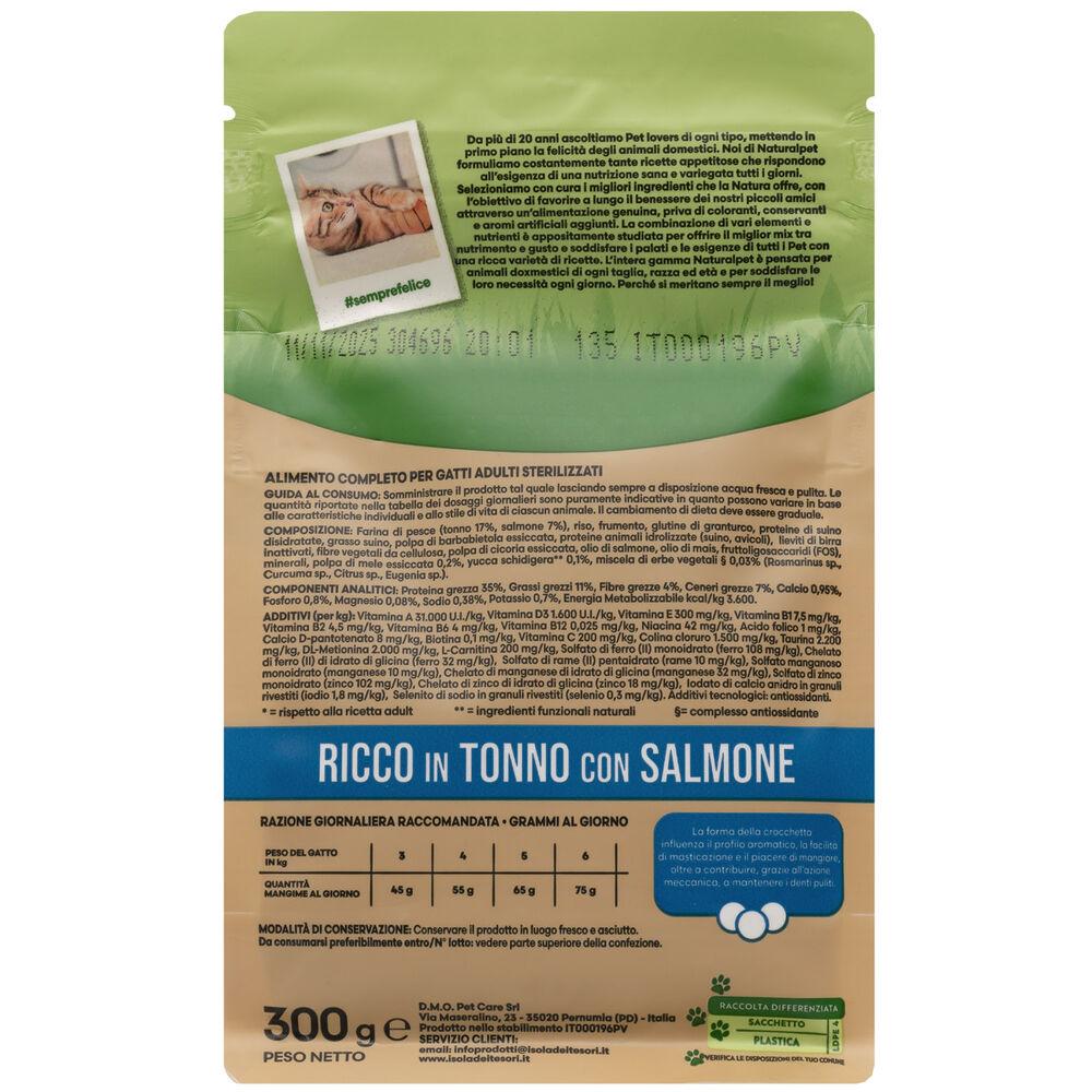 Naturalpet Premium Cat Adult Sterilised ricco in Tonno con Salmone 300gr 000141013 Officina