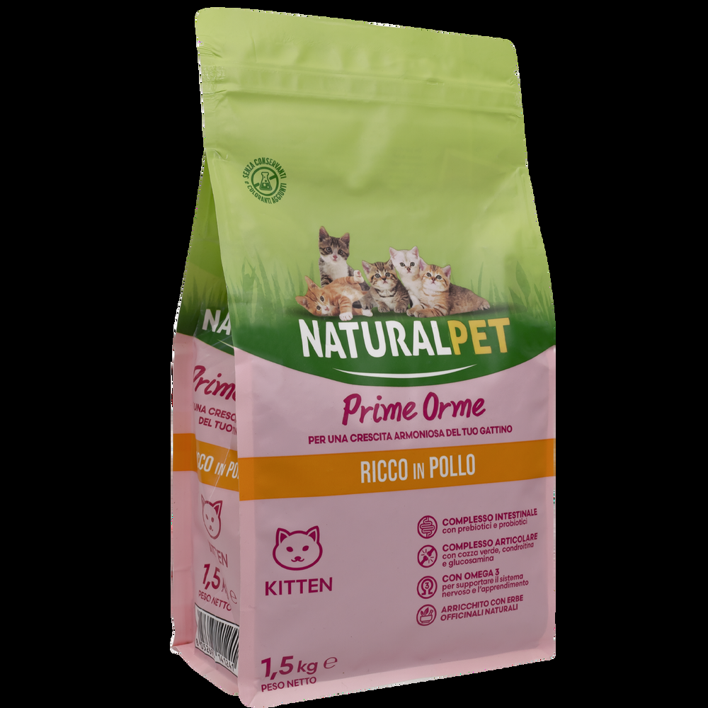 Naturalpet Prime Orme Kitten ricco in Pollo 1 5kg 000141067 Sconto