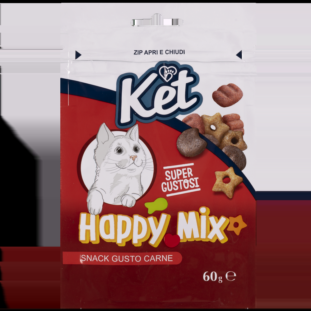 Ket Cat Adult Happy Mix Snack gusto Carne 60gr 000150175