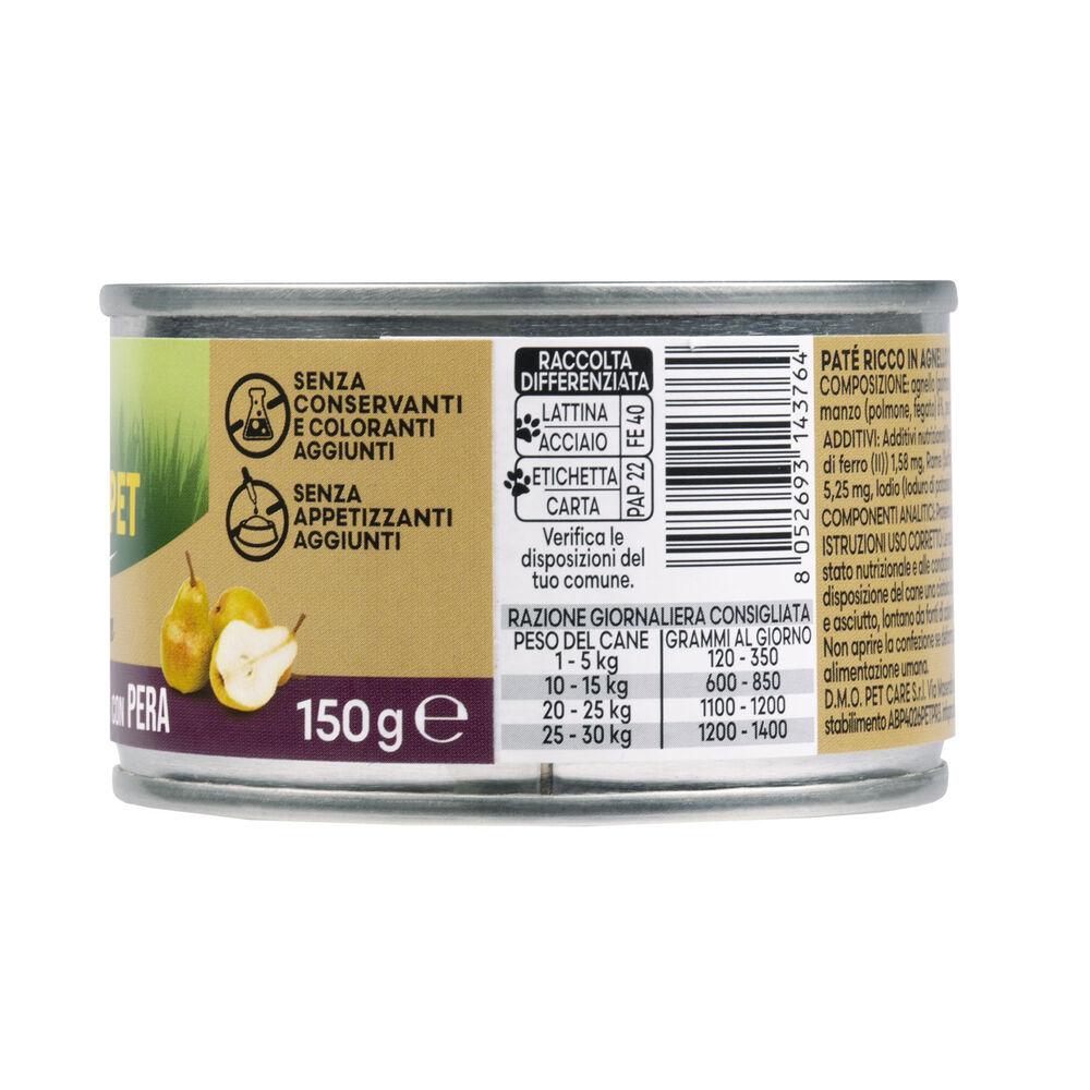Naturalpet Premium Dog Adult Paté ricco in Agnello con pera 150gr 000126916 Vendite Flash