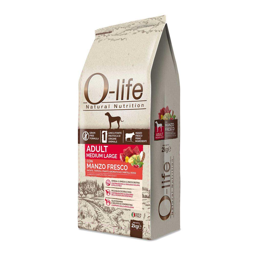O-life Dog Adult Medium Large con Manzo Fresco 2 kg 000125517