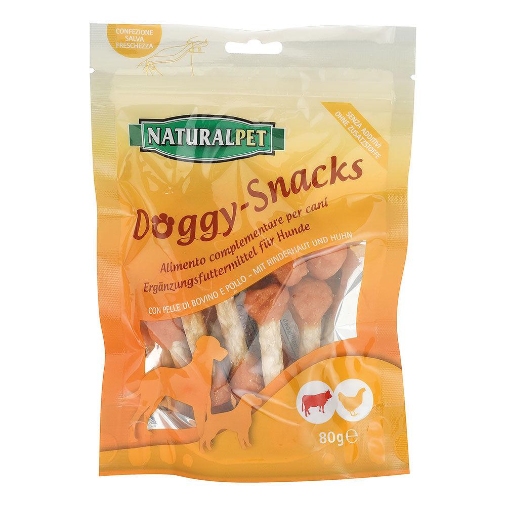 Naturalpet Doggy Snacks Stick Pelle Bovino e Pollo 80 gr 000138312