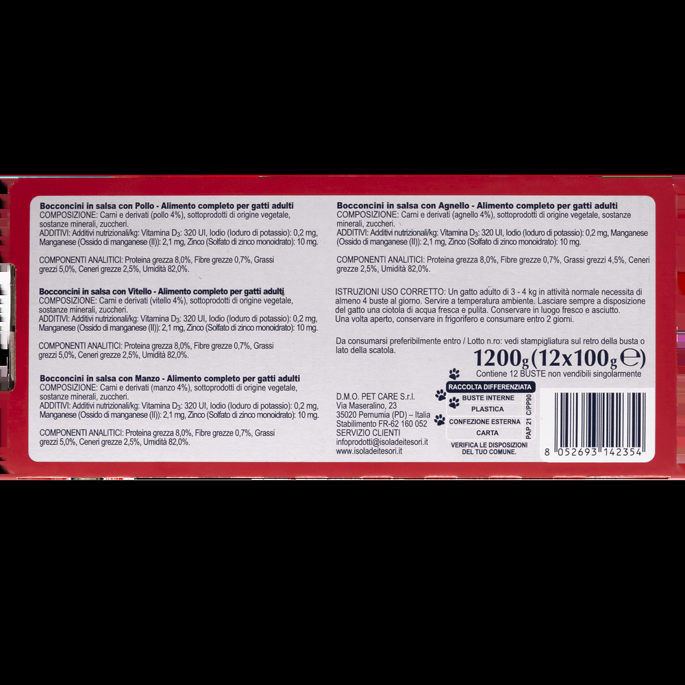 Ket Cat Adult Bocconcini in salsa con carne Multipack 100grx12 pz 000143756 Italia