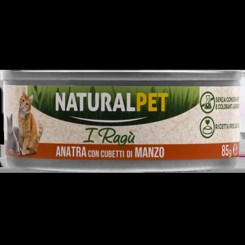 Naturalpet Cat I ragù Anatra con cubetti di manzo 85gr 000143909 Vendita