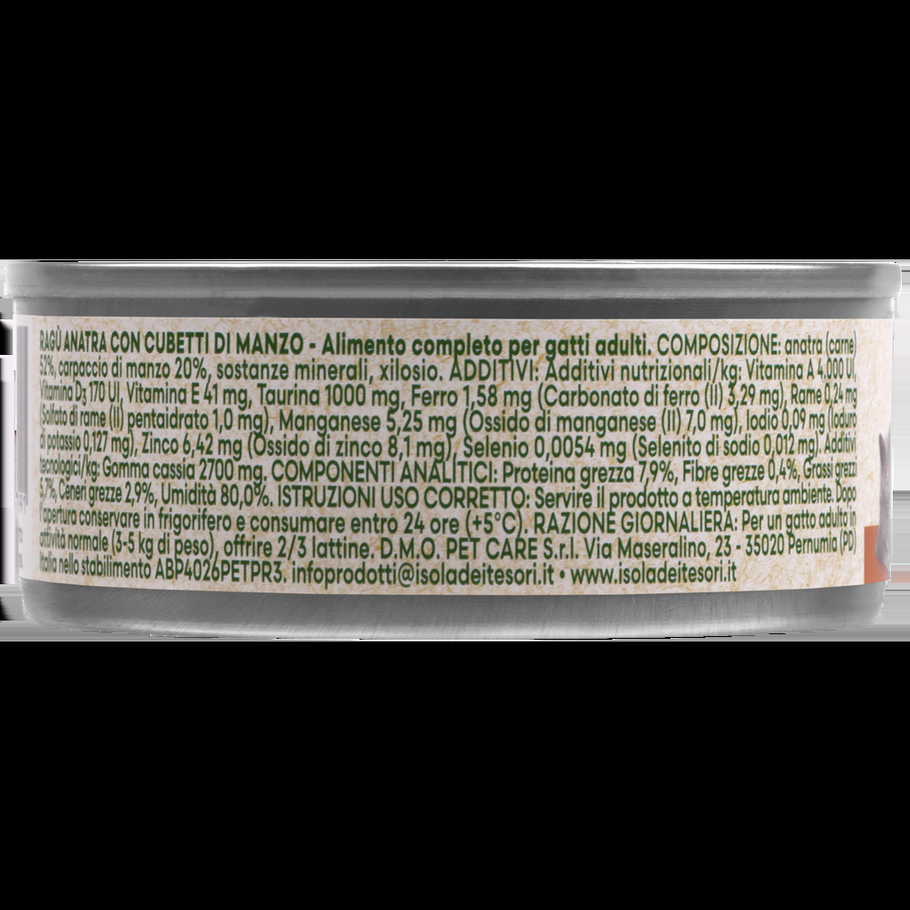 Naturalpet Cat I ragù Anatra con cubetti di manzo 85gr 000143909 Vendita