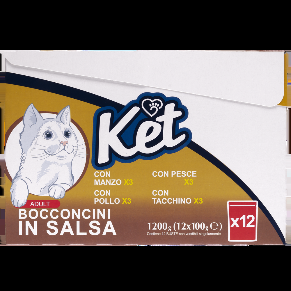 Ket Cat Adult Bocconcini in salsa Multipack 100grx12 pz 000143759 Negozi Online