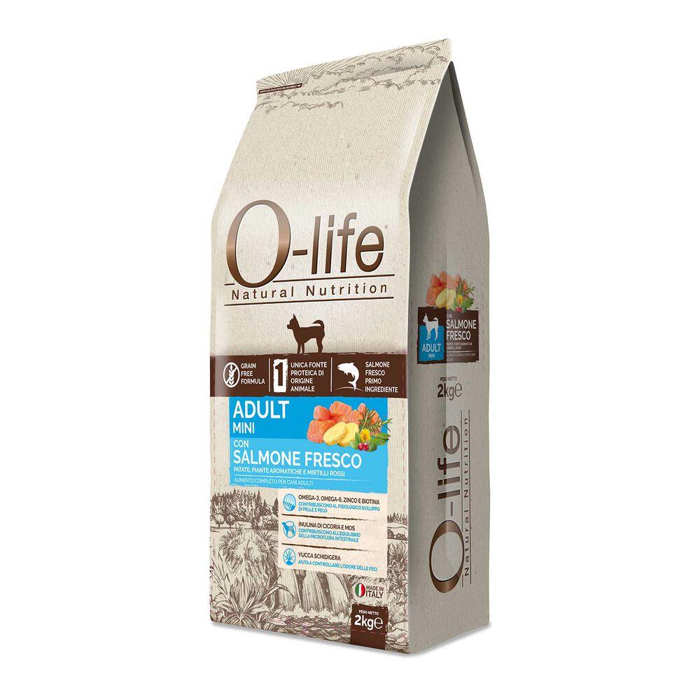 O-life Dog Adult Mini con Salmone Fresco 2 kg 000125499 Affare Del Giorno