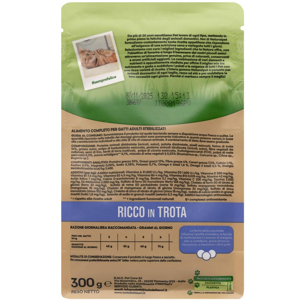 Naturalpet Premium Cat Adult Sterilised ricco in Trota 300g 000141014 Sottocosto