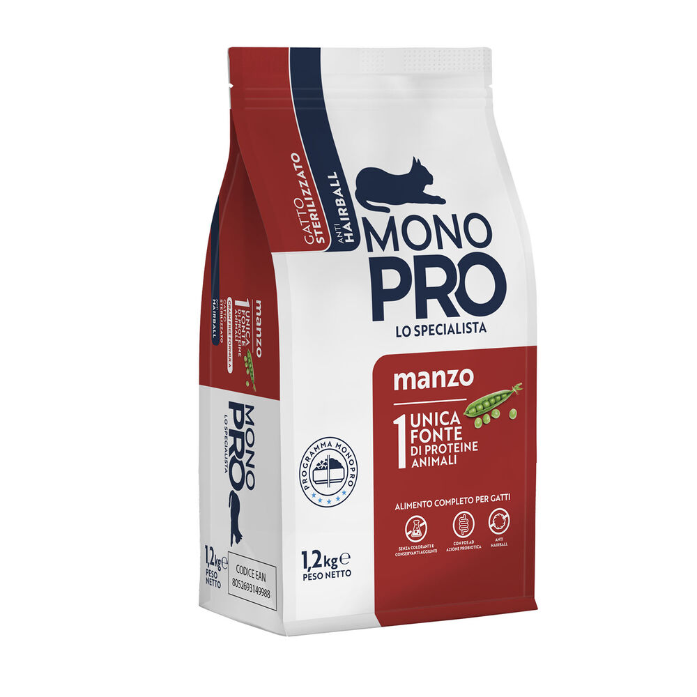 Monopro Cat Sterilised Manzo 1 2kg 000141086