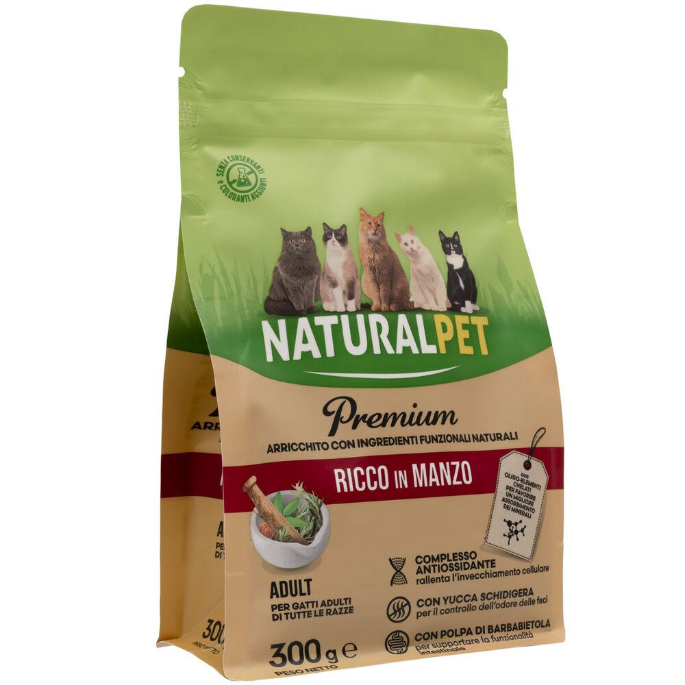 Naturalpet Premium Cat Adult ricco in Manzo 300gr 000141012
