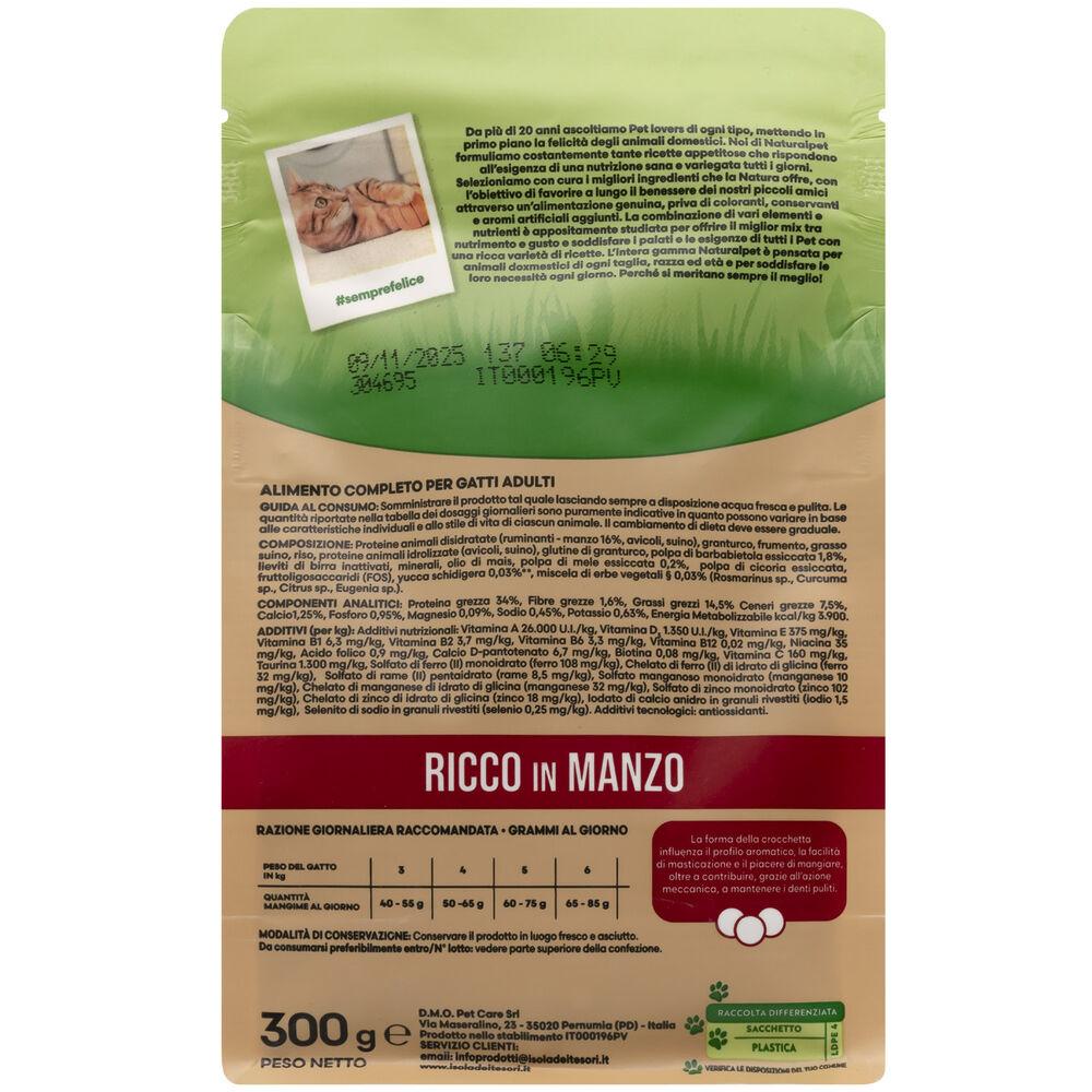 Naturalpet Premium Cat Adult ricco in Manzo 300gr 000141012 Hotsell