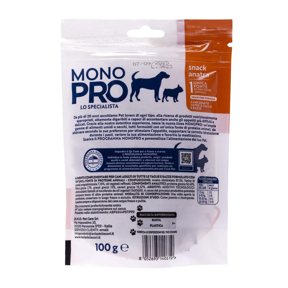 Monopro Dog Adult All Breeds Snack all'Anatra 100 gr 000138775 Vendita Economica