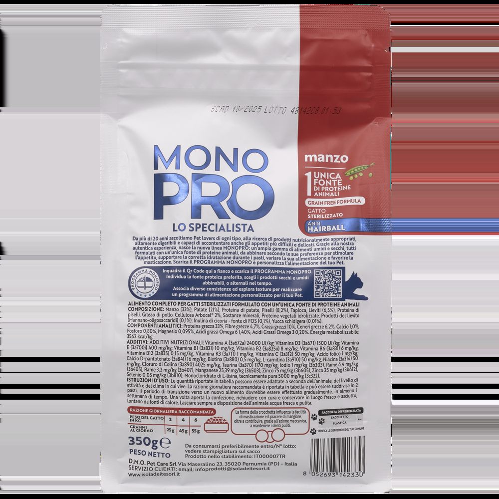 Monopro Cat Sterilised Manzo 350gr 000141089 Vendite Flash
